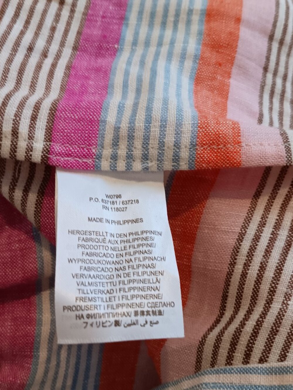 NWT Boden Women's 100% Linen Striped Multi-Color Spring-Summer Dress Size 2R - Picture 6 of 8